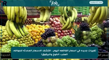 تغيرات جديدة في أسعار الفاكهة اليوم.. اكتشف الأسعار المحدثة للجوافة، العنب، الخوخ والبرقوق!